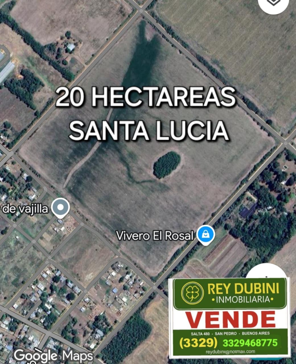 venta 20 hectareas santa lucia